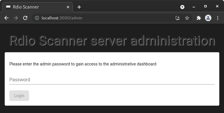 admin dashboard login