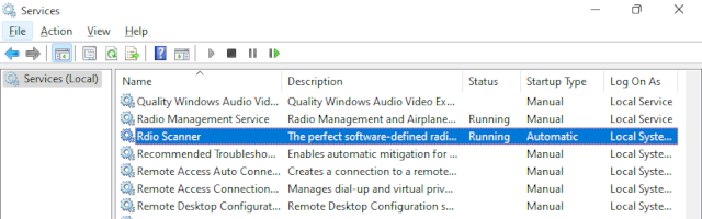 Windows services