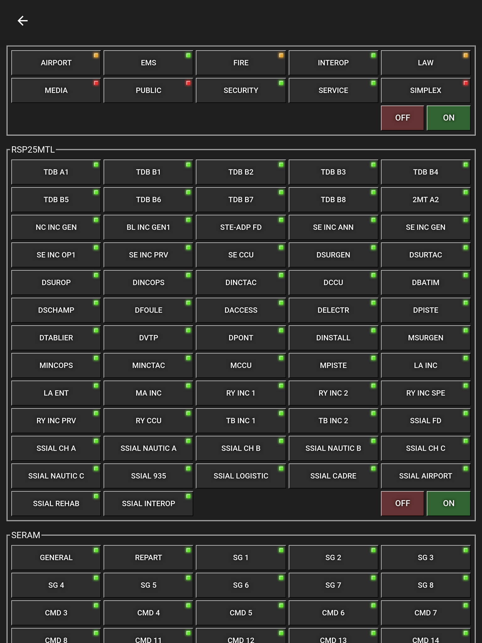 Systems/Talkgroups Selection Systems/Talkgroups Selection