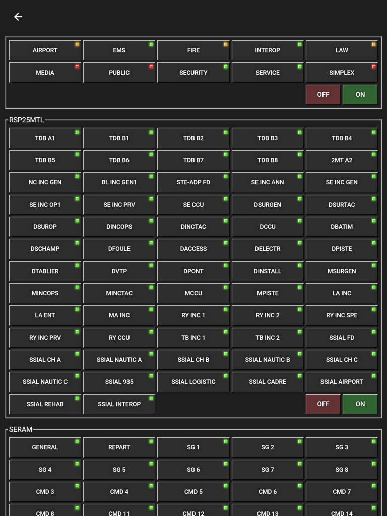 Systems/Talkgroups Selection Systems/Talkgroups Selection