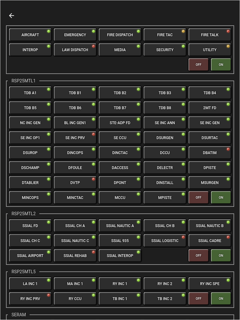 Systems/Talkgroups Selection Systems/Talkgroups Selection